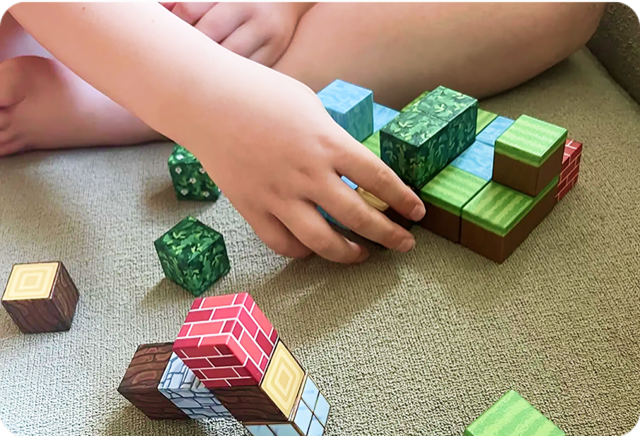 128 PCS-Snow Hut Magnetic Building Blocks Educational STEM Toys For Kids – Minecraft-Style Creative Building Toy VENTA BLOCKS
